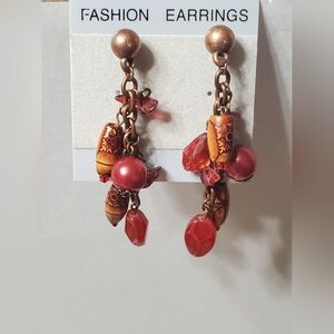 📣📣 2 Pairs/$12 📣📣Earrings Red Dangle Bead Earrings